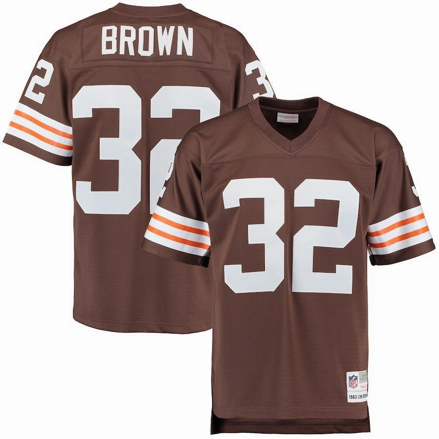 Men's Cleveland Browns Jim Brown Mitchell & Ness Brown Retired Player Jersey