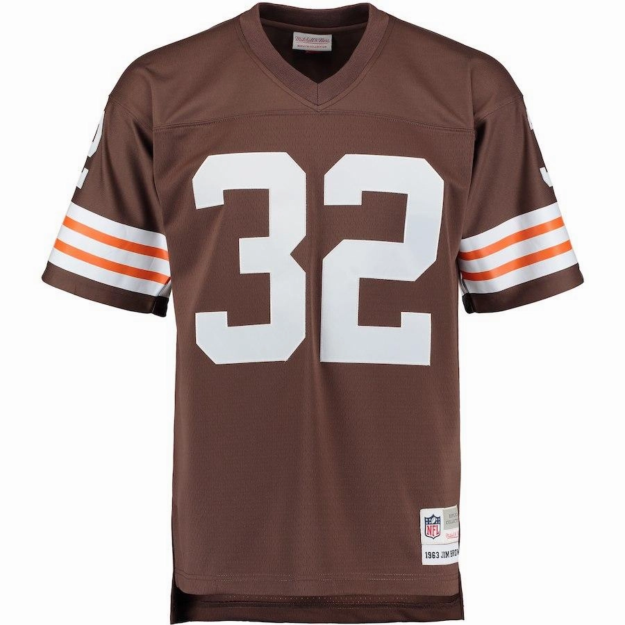 Men's Cleveland Browns Jim Brown Mitchell & Ness Brown Retired Player Jersey