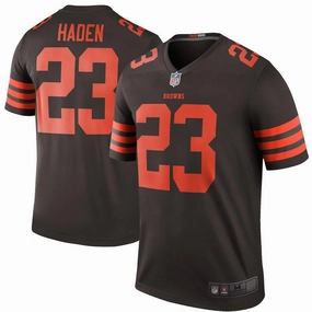 Men's Cleveland Browns Joe Haden Brown Color Rush Legend Jersey