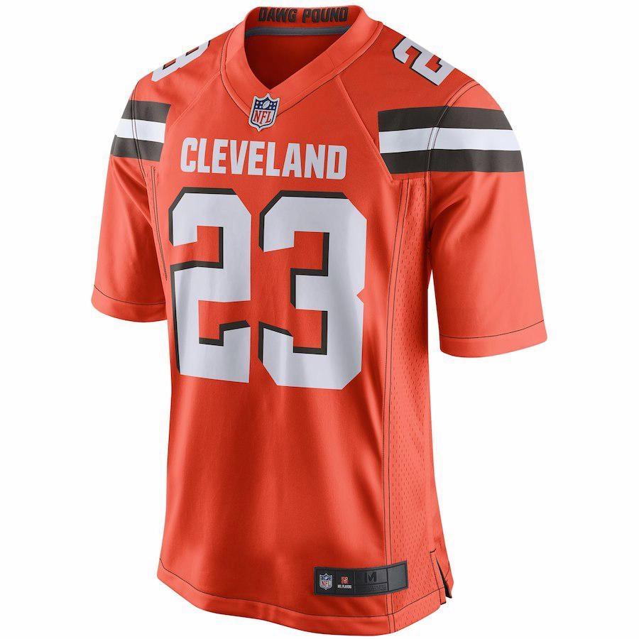 Men's Cleveland Browns Joe Haden Nike Orange Game Jersey