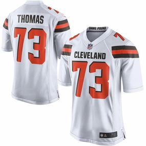 Men's Cleveland Browns Joe Thomas White Game Jersey