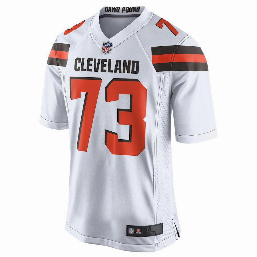 Men's Cleveland Browns Joe Thomas White Game Jersey