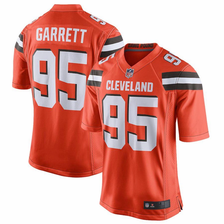 Men's Cleveland Browns Myles Garrett Orange Alternate Game Jersey
