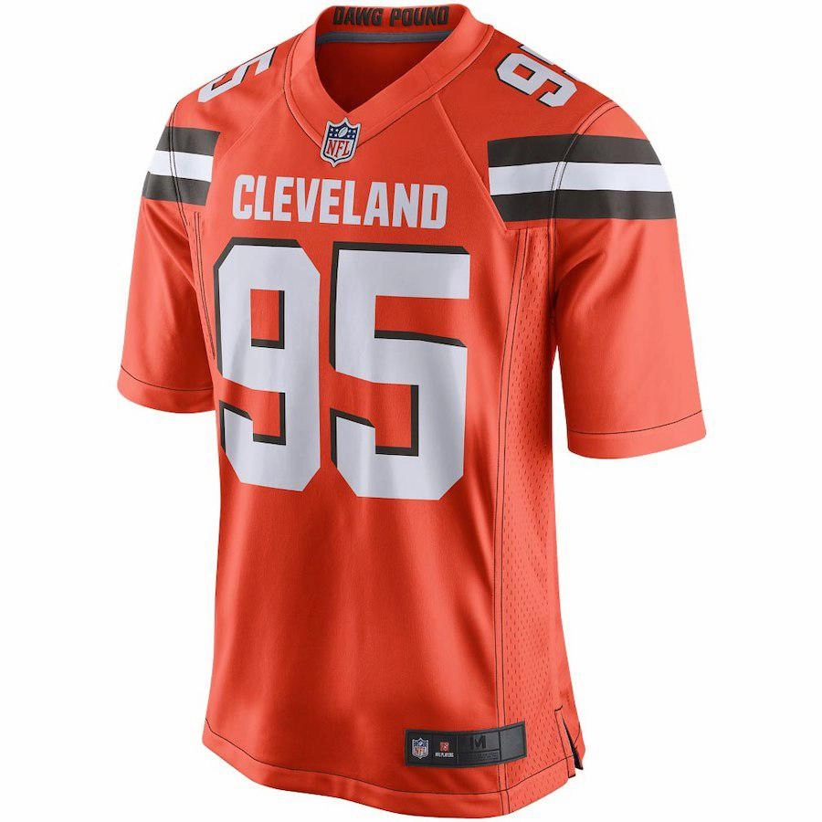 Men's Cleveland Browns Myles Garrett Orange Alternate Game Jersey