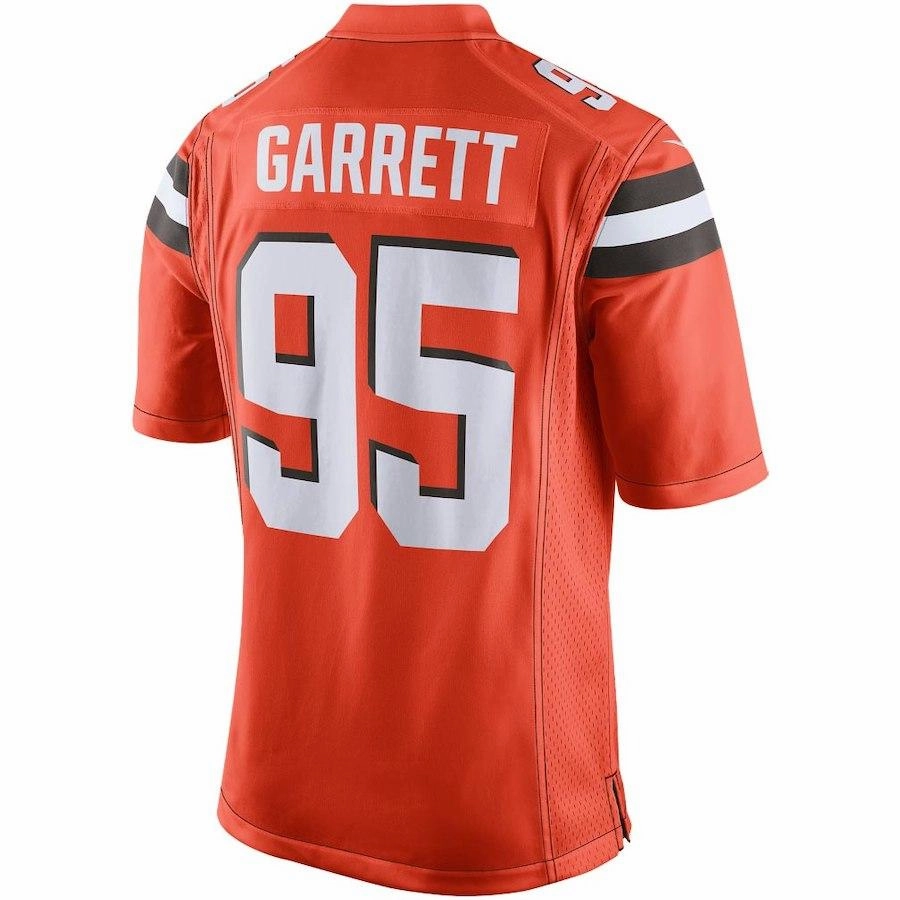 Men's Cleveland Browns Myles Garrett Orange Alternate Game Jersey
