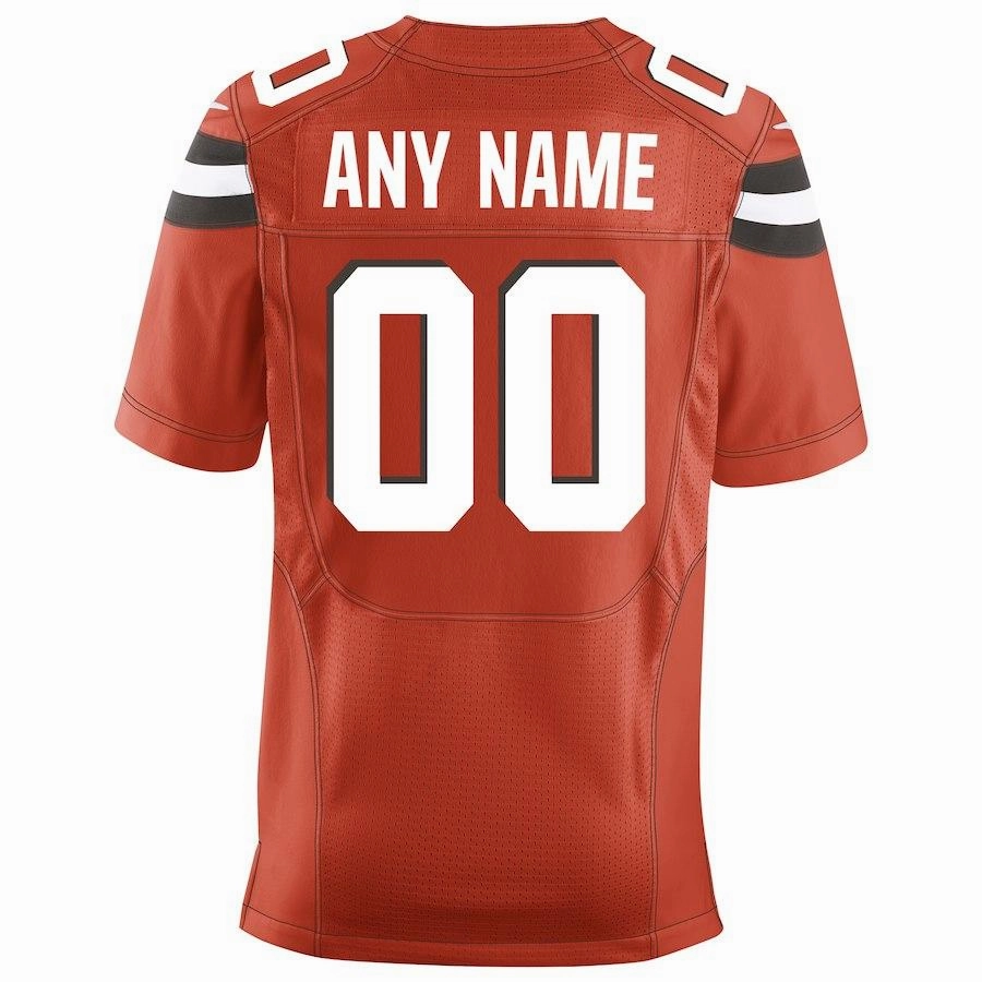 Men's Cleveland Browns Orange Custom Alternate Elite Jersey