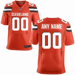 Men's Cleveland Browns Orange Custom Alternate Elite Jersey