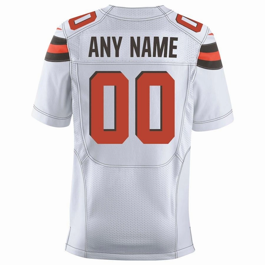 Men's Cleveland Browns White Elite Custom Jersey