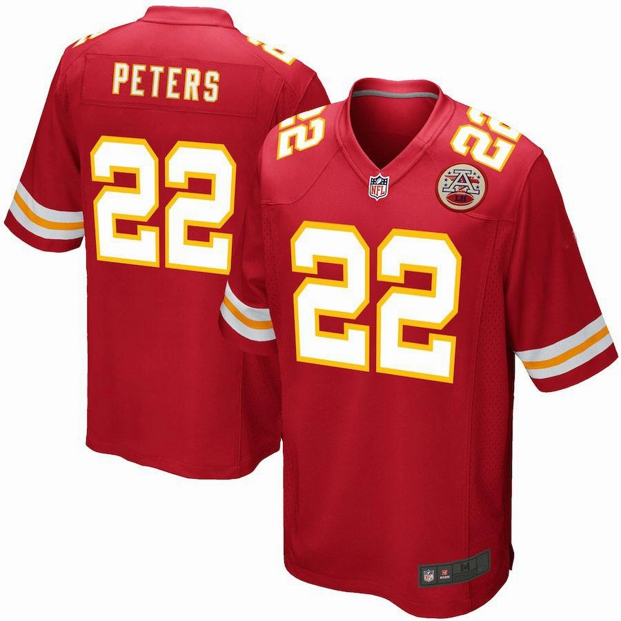 Men's Kansas City Chiefs Marcus Peters Red Game Jersey
