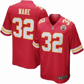 Men's Kansas City Chiefs Spencer Ware Red Game Jersey