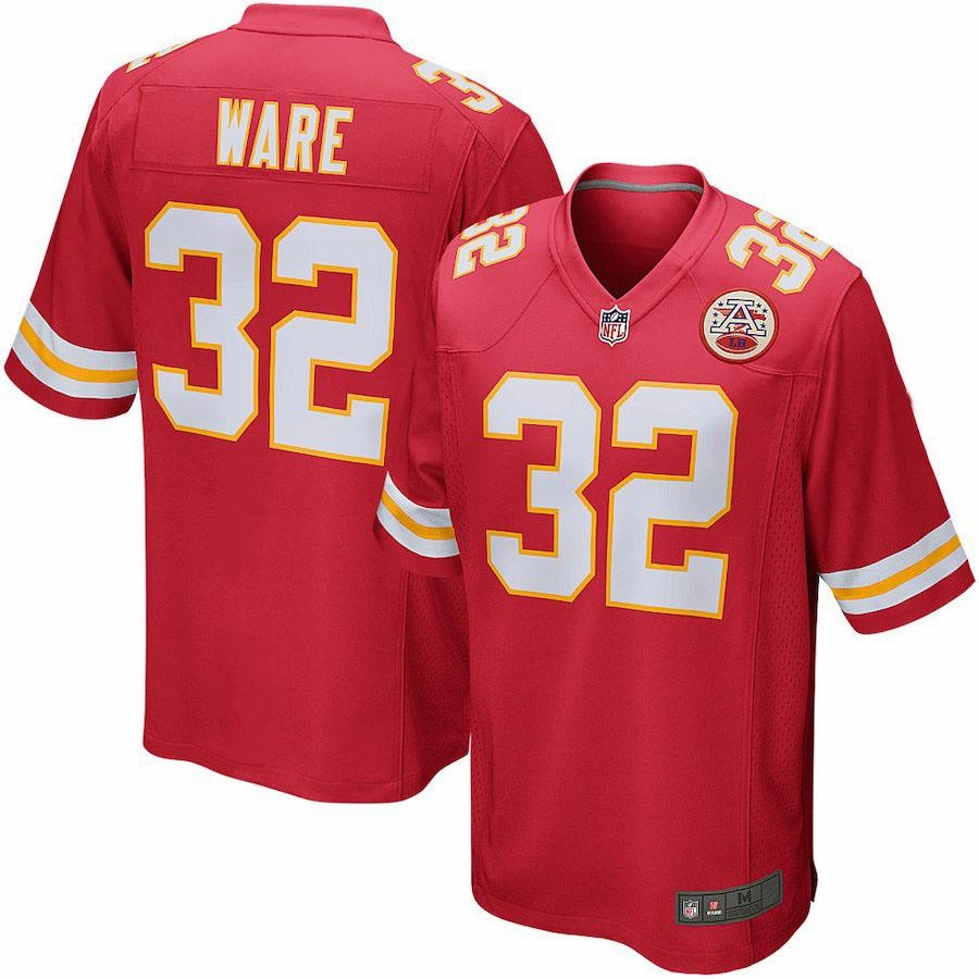 Men's Kansas City Chiefs Spencer Ware Red Game Jersey