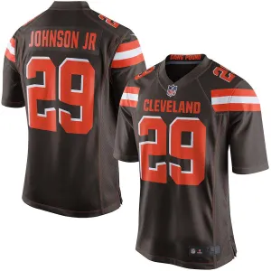 Men's Cleveland Browns Duke Johnson Jr  Brown Game Jersey