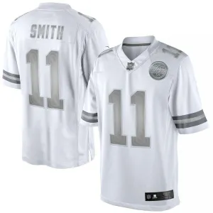 Men's Kansas City Chiefs Alex Smith  White Platinum Limited Jersey