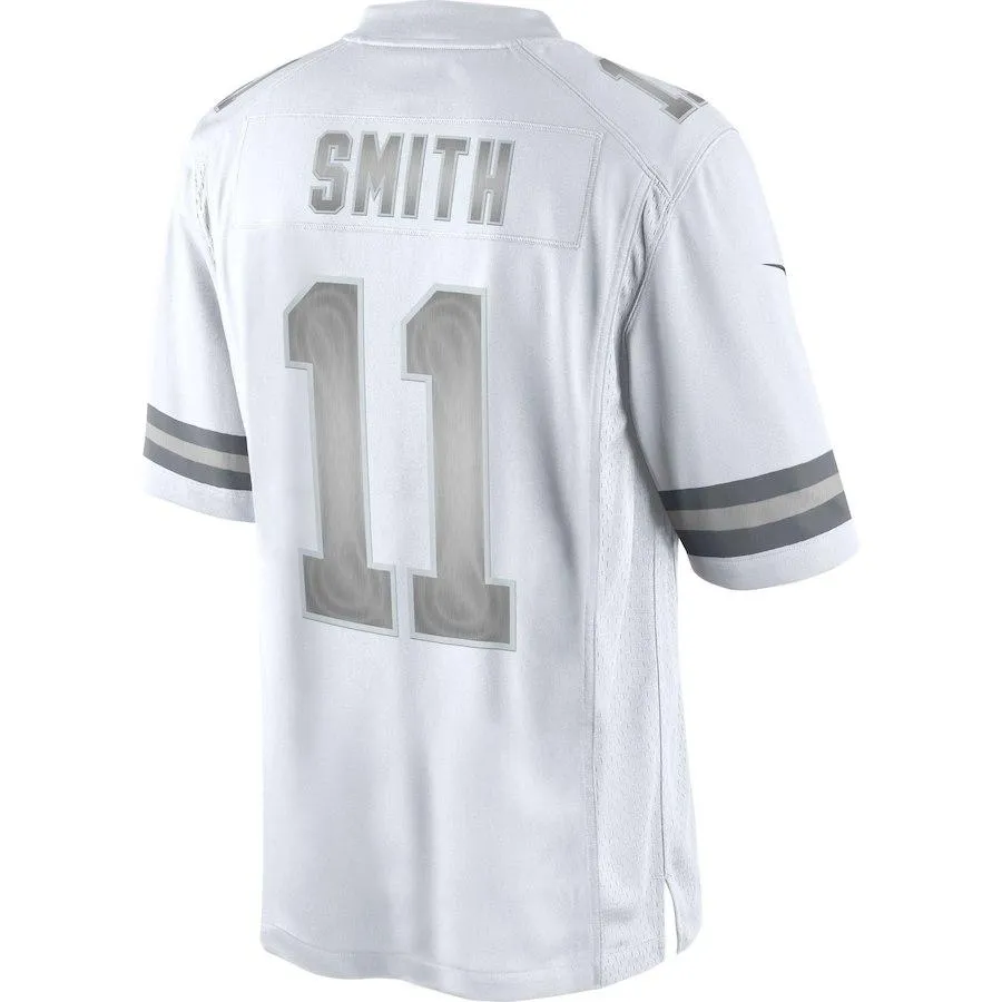 Men's Kansas City Chiefs Alex Smith  White Platinum Limited Jersey