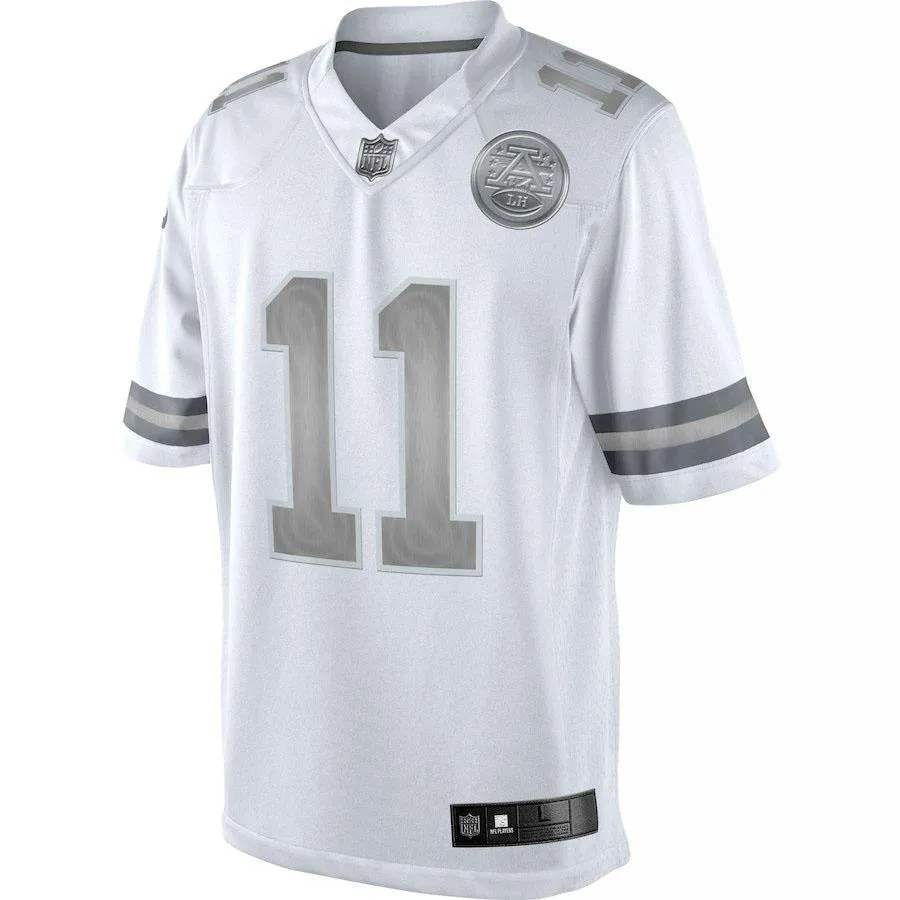 Men's Kansas City Chiefs Alex Smith  White Platinum Limited Jersey