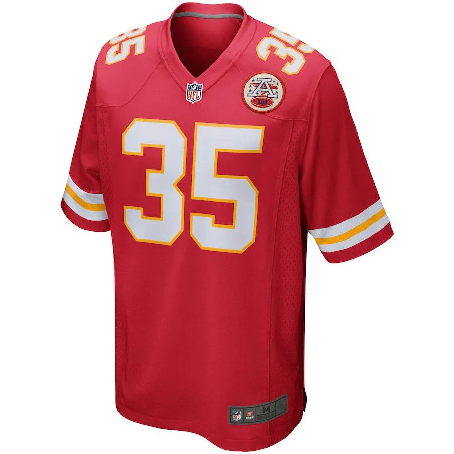 Men's Kansas City Chiefs Charcandrick West  Red Game Jersey