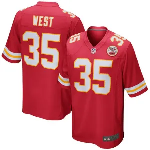 Men's Kansas City Chiefs Charcandrick West  Red Game Jersey