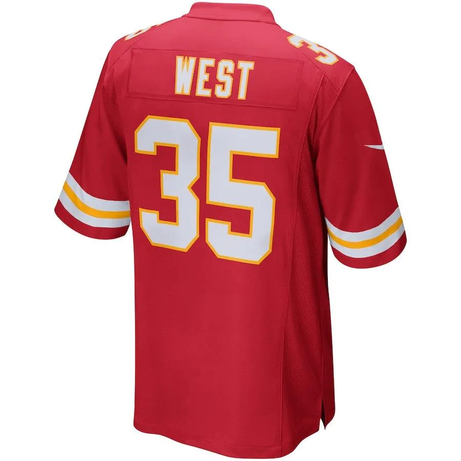 Men's Kansas City Chiefs Charcandrick West  Red Game Jersey
