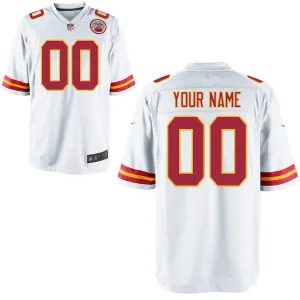 Men's Kansas City Chiefs Customized Game White Jersey