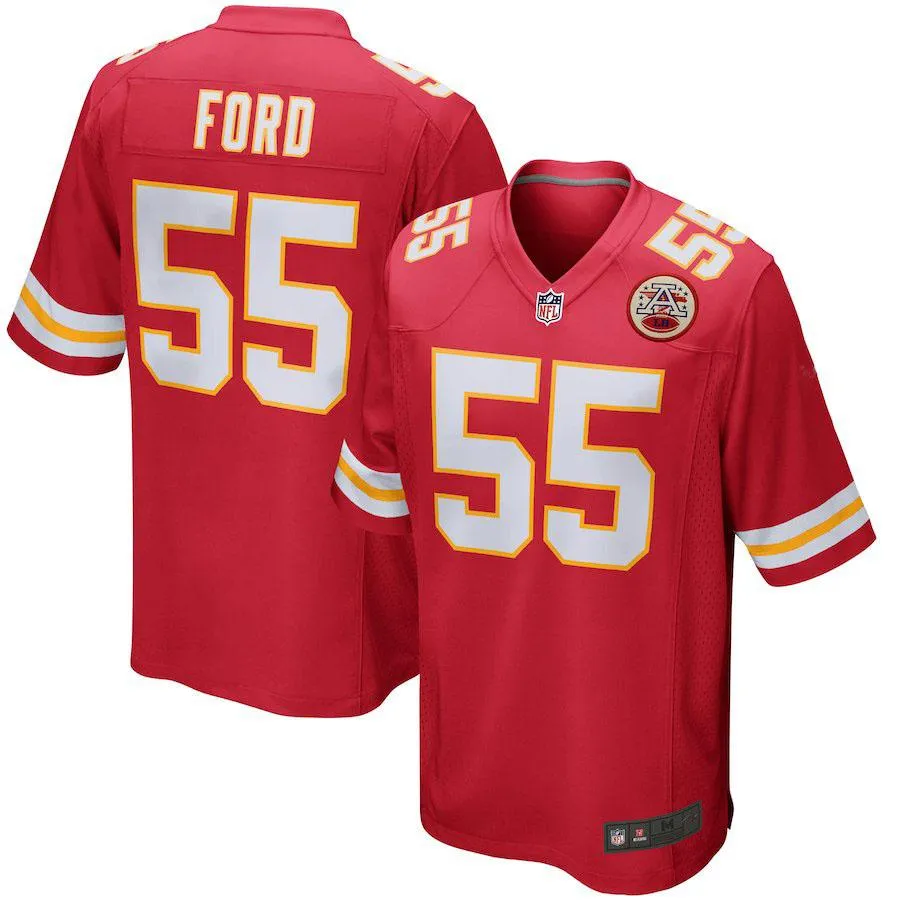Men's Kansas City Chiefs Dee Ford Red Game Jersey