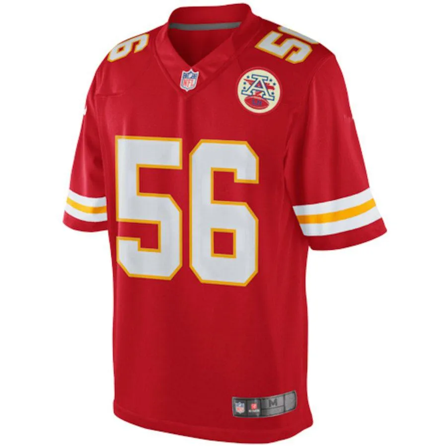 Men's Kansas City Chiefs Derrick Johnson Red Team Color Limited Jersey