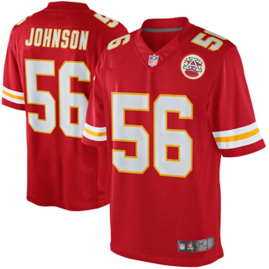 Men's Kansas City Chiefs Derrick Johnson Red Team Color Limited Jersey