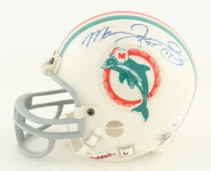 Mercury Morris Signed Miami Dolphins Mini Helmet Inscribed "17-0" (JSA COA) RB
