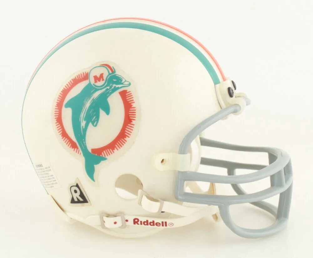 Mercury Morris Signed Miami Dolphins Mini Helmet Inscribed "17-0" (JSA COA) RB
