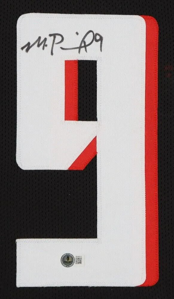 Michael Penix Jr Signed Atlanta Falcons 35x43 Framed Jersey (Beckett) 2024 Pk QB