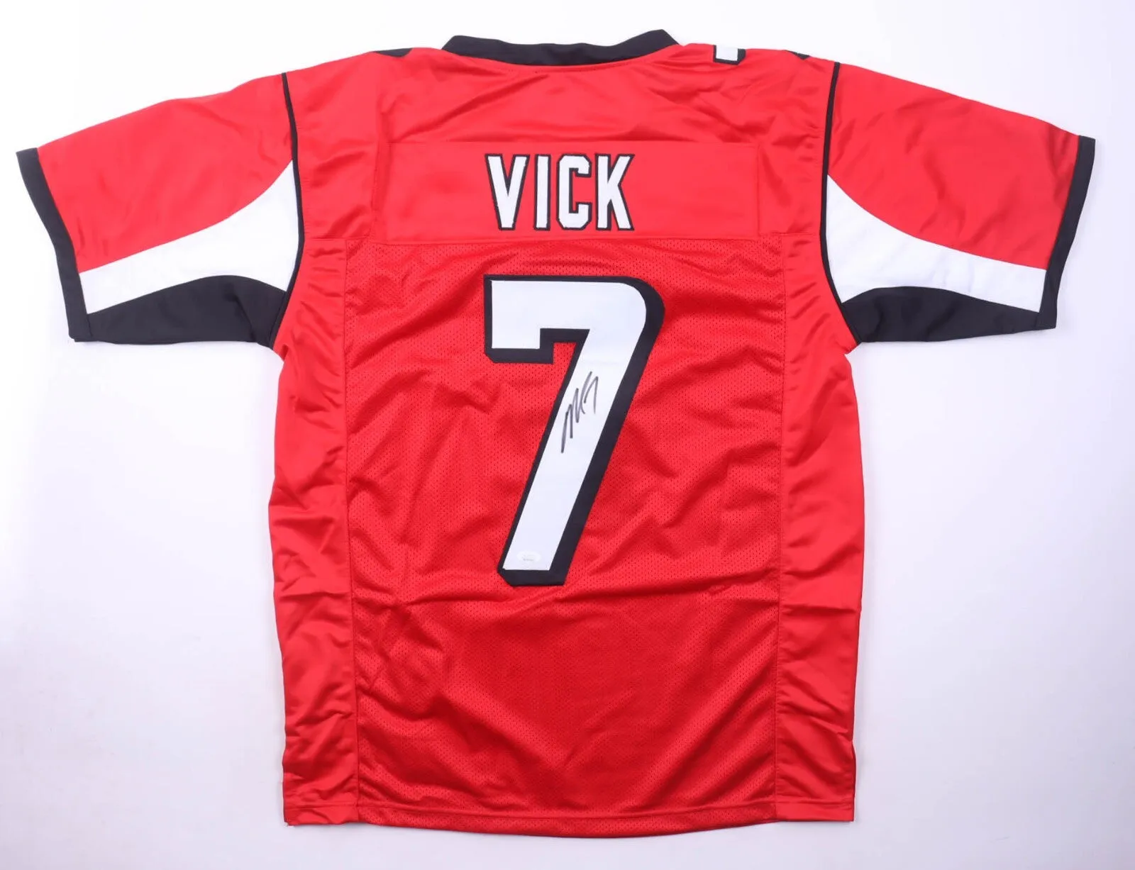 Michael Vick Signed Atlanta Falcons Red Jersey (JSA COA) 4Pro Bowl Quarterback