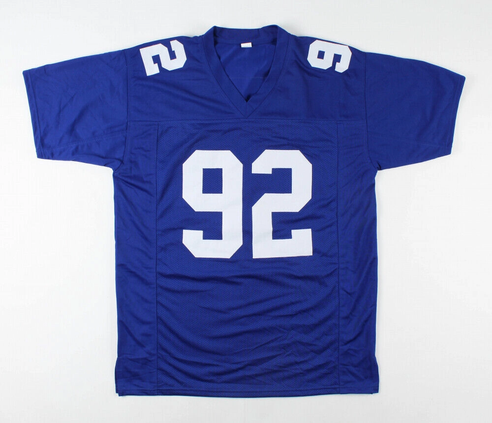 Michael Strahan New York Giants Signed Jersey (Beckett COA) 7All Pro Def.End