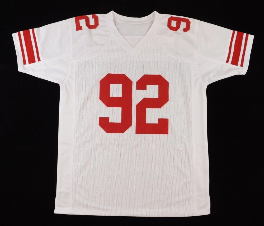 Michael Strahan New York Giants Signed Jersey (Beckett COA) 7All Pro Def. End