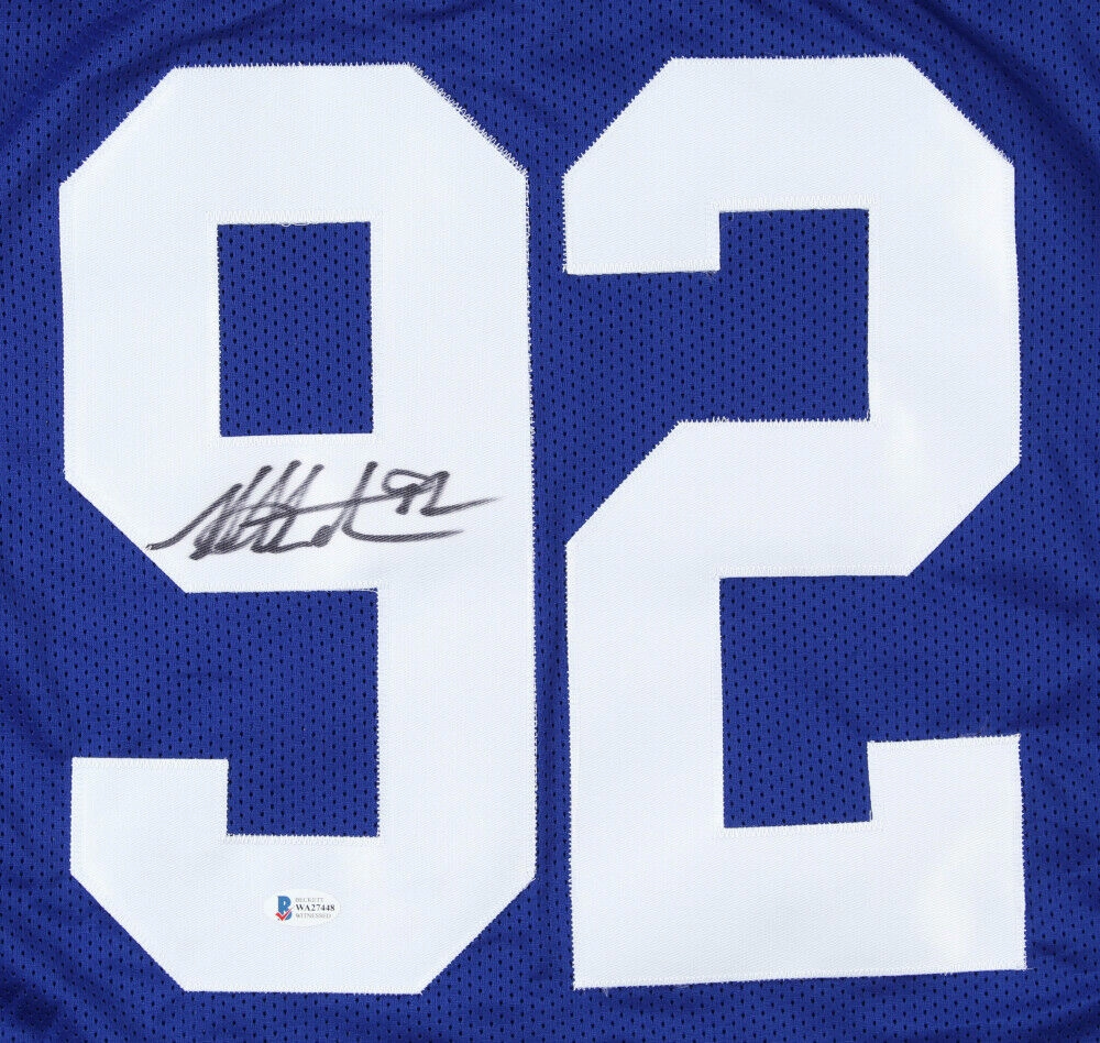 Michael Strahan New York Giants Signed Jersey (Beckett Hologram) 7All Pro D.E.