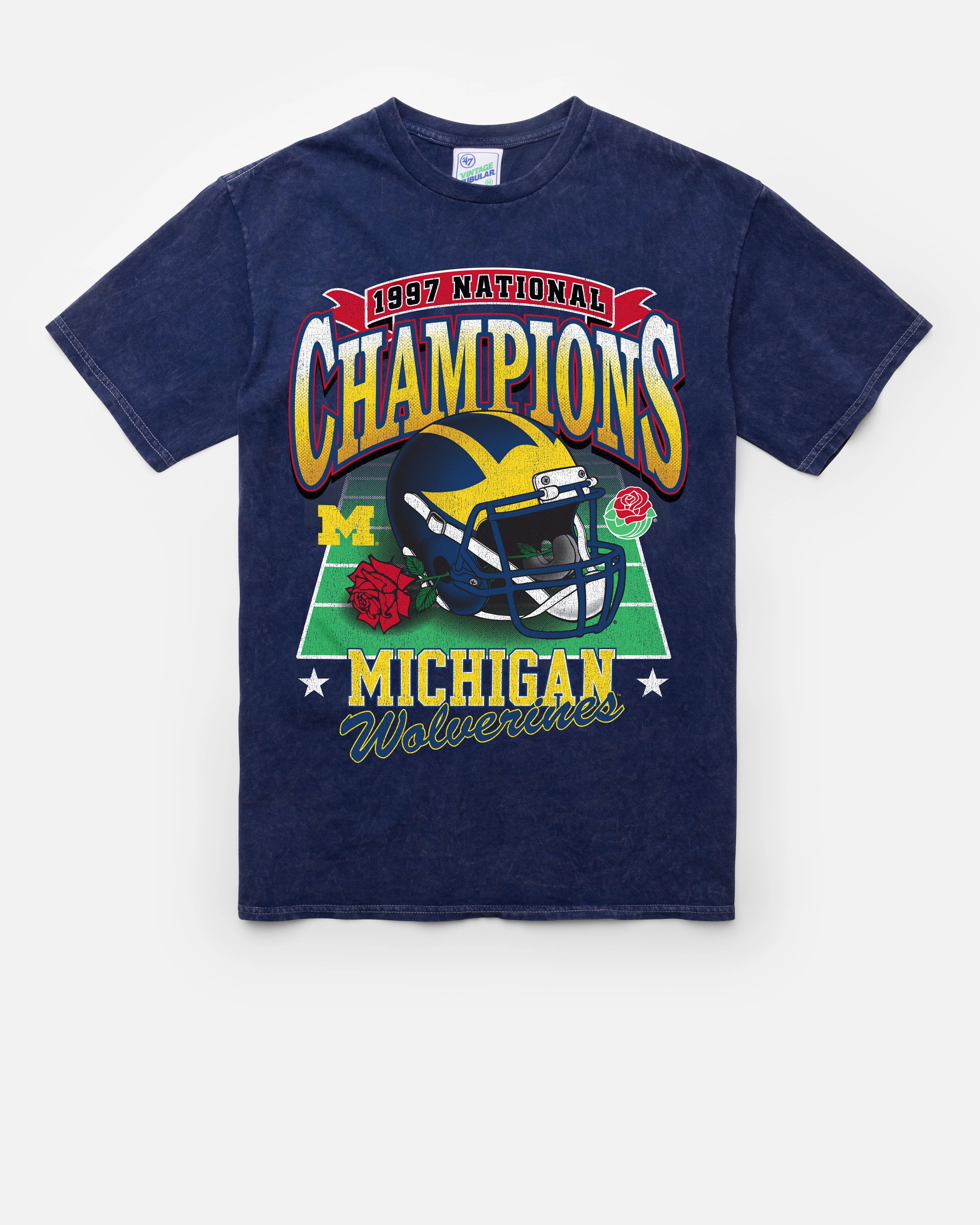 MICHIGAN WOLVERINES H-BOWLS LOCKER VINTAGE '47 TUBULAR TEE
