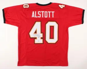 Mike Alstott Signed Tampa Bay Buccaneers Jersey (Beckett COA) 6Pro Bowl F.B.