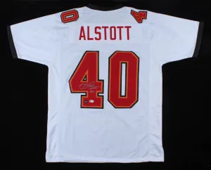 Mike Alstott Signed Tampa Bay Buccaneers Jersey (Beckett Holo) 6Pro Bowl F Back
