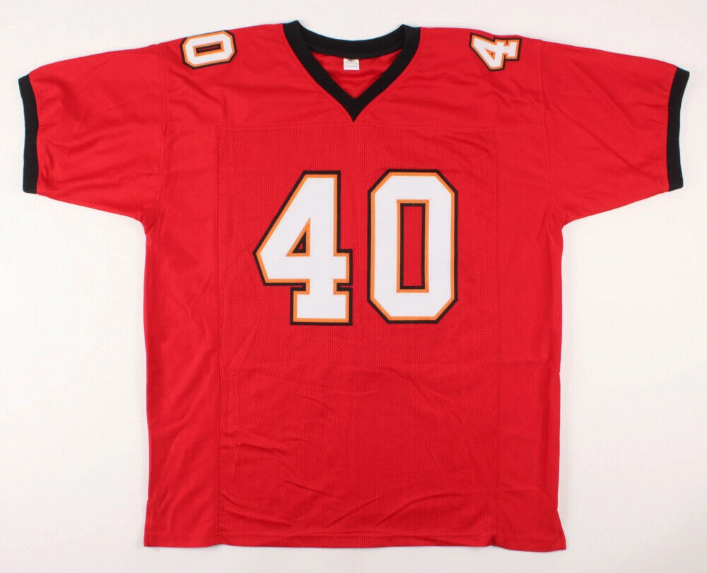 Mike Alstott Signed Tampa Bay Buccaneers Jersey (Beckett COA) 6Pro Bowl F.B.
