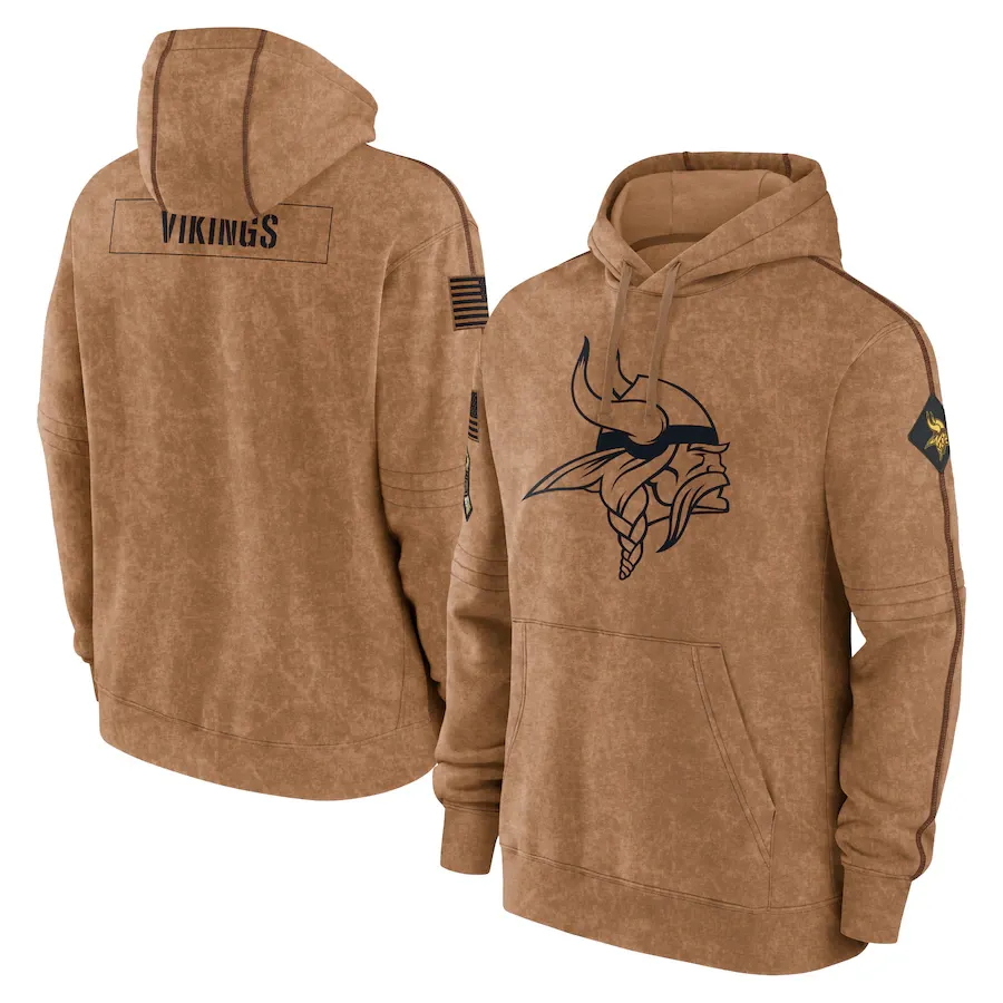 MN.Vikings 2023 Salute To Service Club Pullover Hoodie Cheap sale Birthday and Christmas gifts Stitched American Football Jerseys