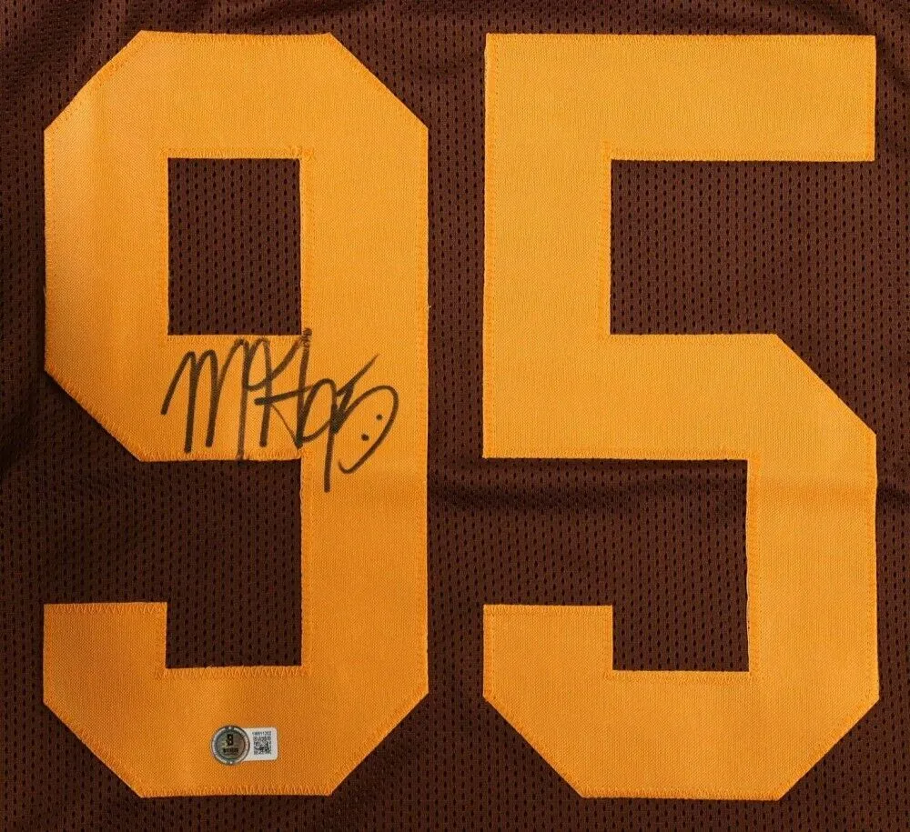 Myles Garrett Signed Cleveland Browns Color Rush Throwback Jersey (Beckett)