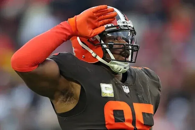 Myles Garrett Signed Cleveland Browns Color Rush Throwback Jersey (Beckett)