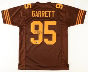 Myles Garrett Signed Cleveland Browns Color Rush Throwback Jersey (Beckett)