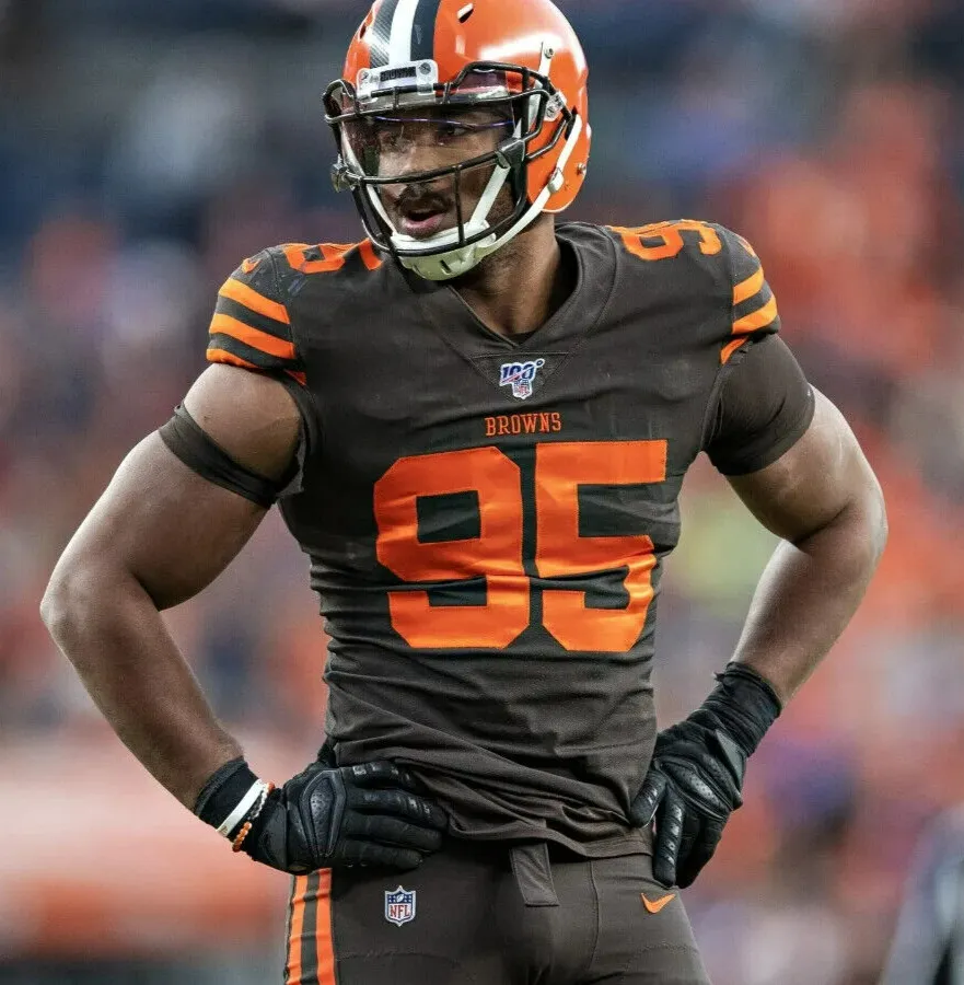 Myles Garrett Signed Cleveland Browns Color Rush Throwback Jersey (Beckett)