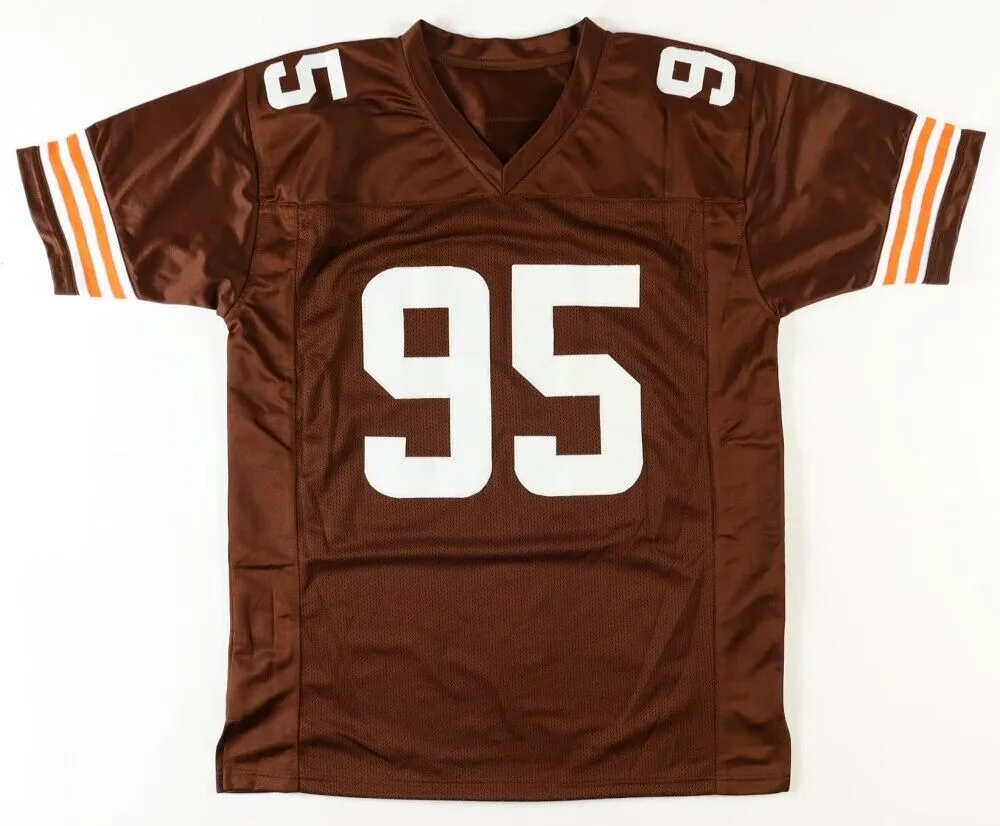 Myles Garrett Signed Cleveland Browns Jersey (Beckett) 2017 #1 Overall Draft Pck