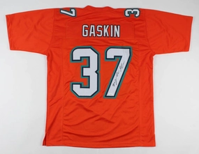 Myles Gaskin Signed Miami Dolphins Jersey (JSA COA) 2nd Year RB Washington Husky
