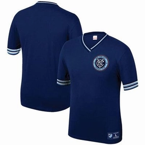 New York City FC MLS UK XL Mitchell & Ness Overtime Win Vintage T-Shirt - Blue