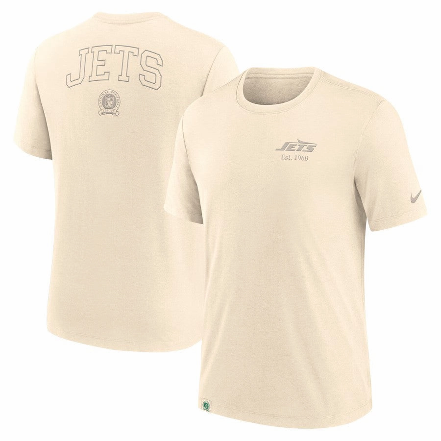 New York Jets NFL Nike Glory Tri-Blend T-Shirt - Cream