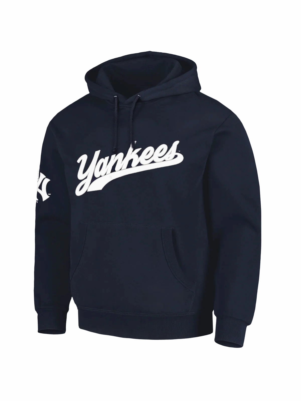 New York Yankees Majestic MLB Script Vintage Hoodie Jumper - Navy