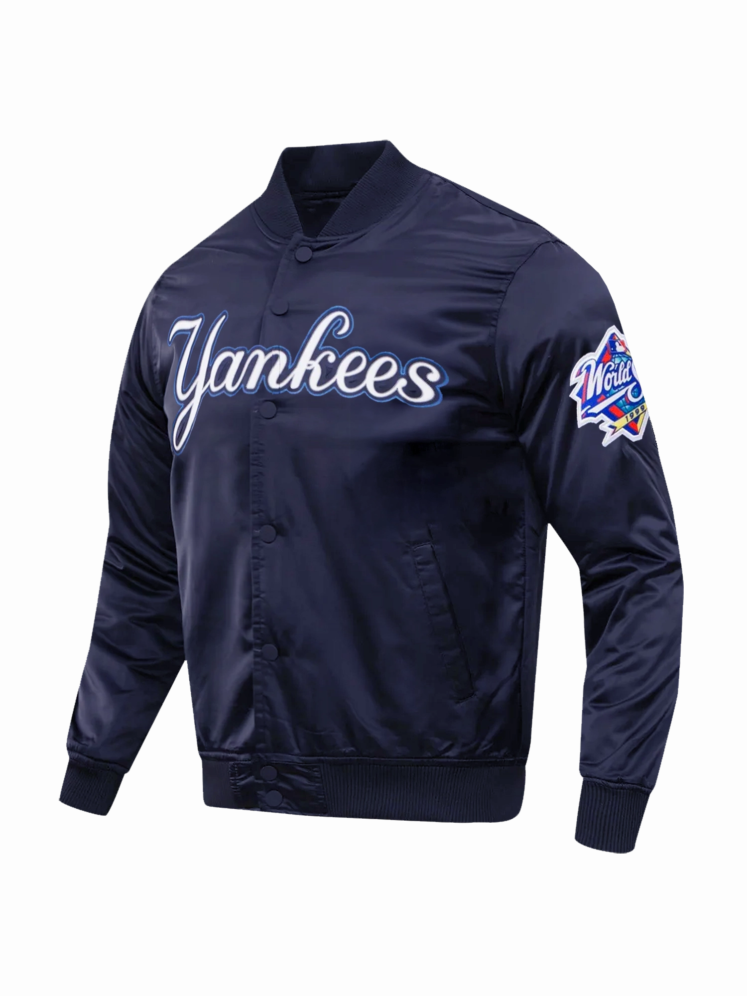 New York Yankees Pro Standard MLB Team Classic Satin Button Jacket - Navy