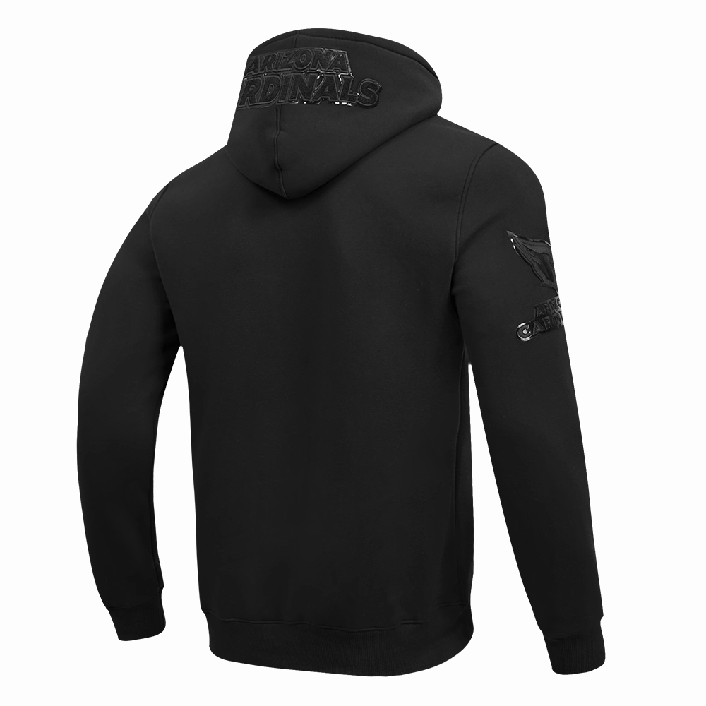NFL ARIZONA CARDINALS TRIPLE BLACK MEN'S PULLOVER HOODIE (TRIPLE BLACK)