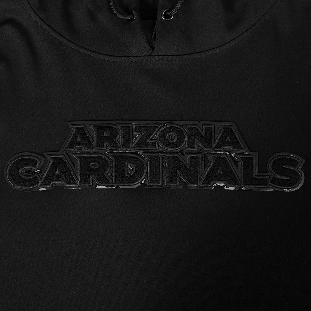 NFL ARIZONA CARDINALS TRIPLE BLACK MEN'S PULLOVER HOODIE (TRIPLE BLACK)